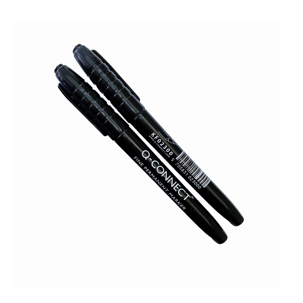 Q Connect Fine Perm Markers Black