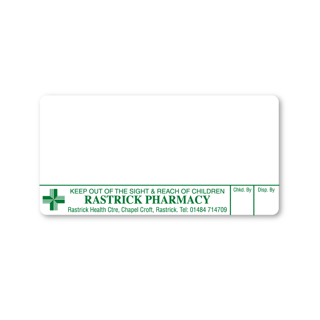 Rastrick Pharmacy Labels