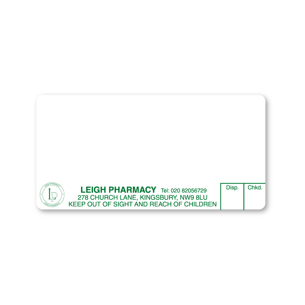 [EMT4863] Leigh Pharmacy Labels