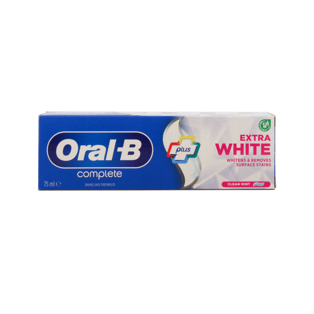 [TOORA191] Oral-B Complete Toothpaste - Extra White, 75ml (Pack of 12)