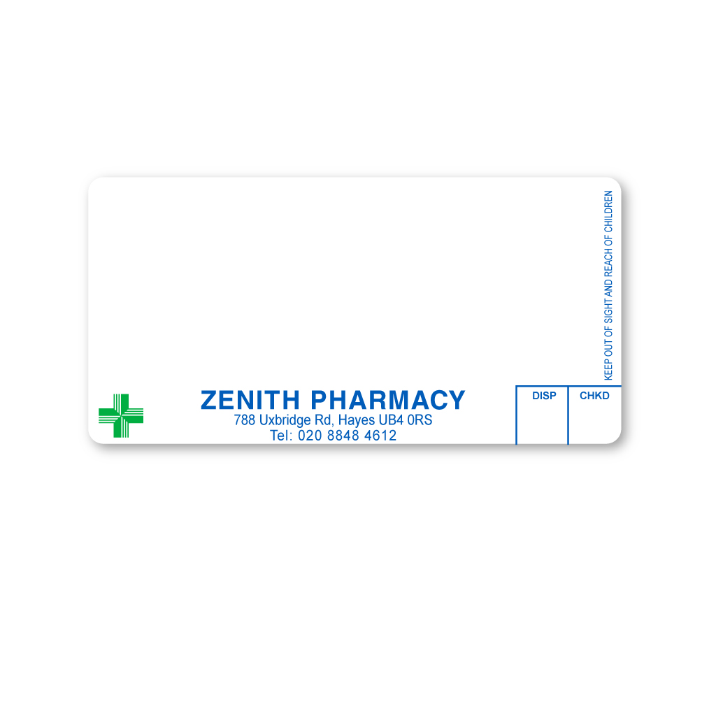 Zenith Pharmacy Blue Labels