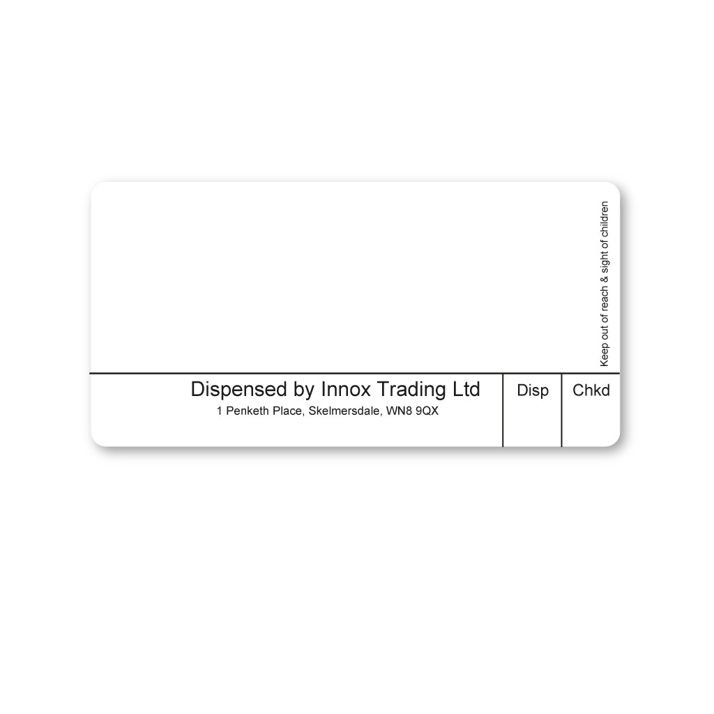 [EMT4894] Dispensed by Innox Trading  Pharmacy Labels