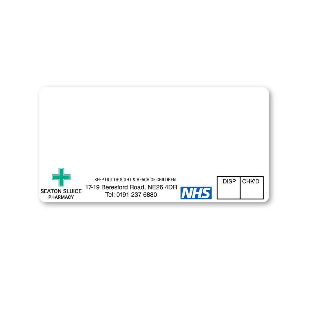 [EMT4897] Seaton Sluice Pharmacy Labels