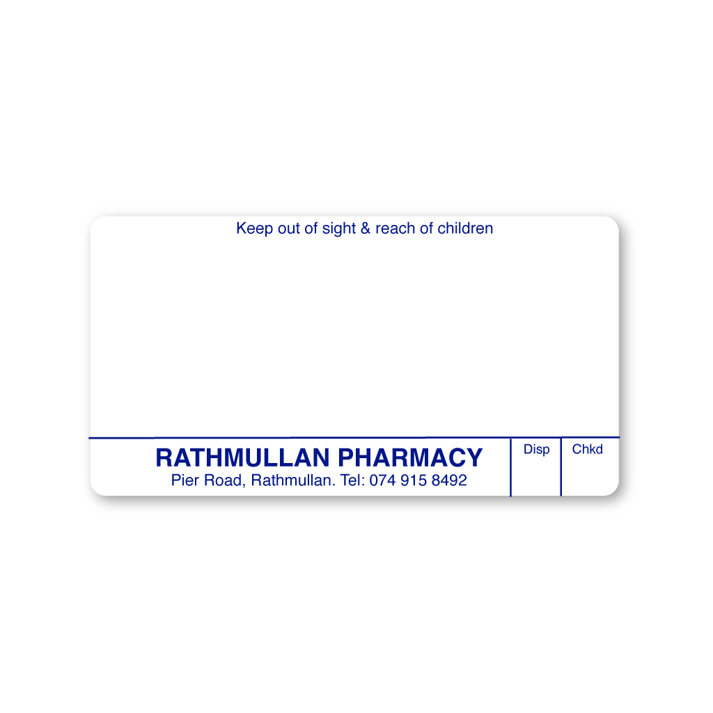 Rathmullan Pharmacy   Liam Skelly Labels 