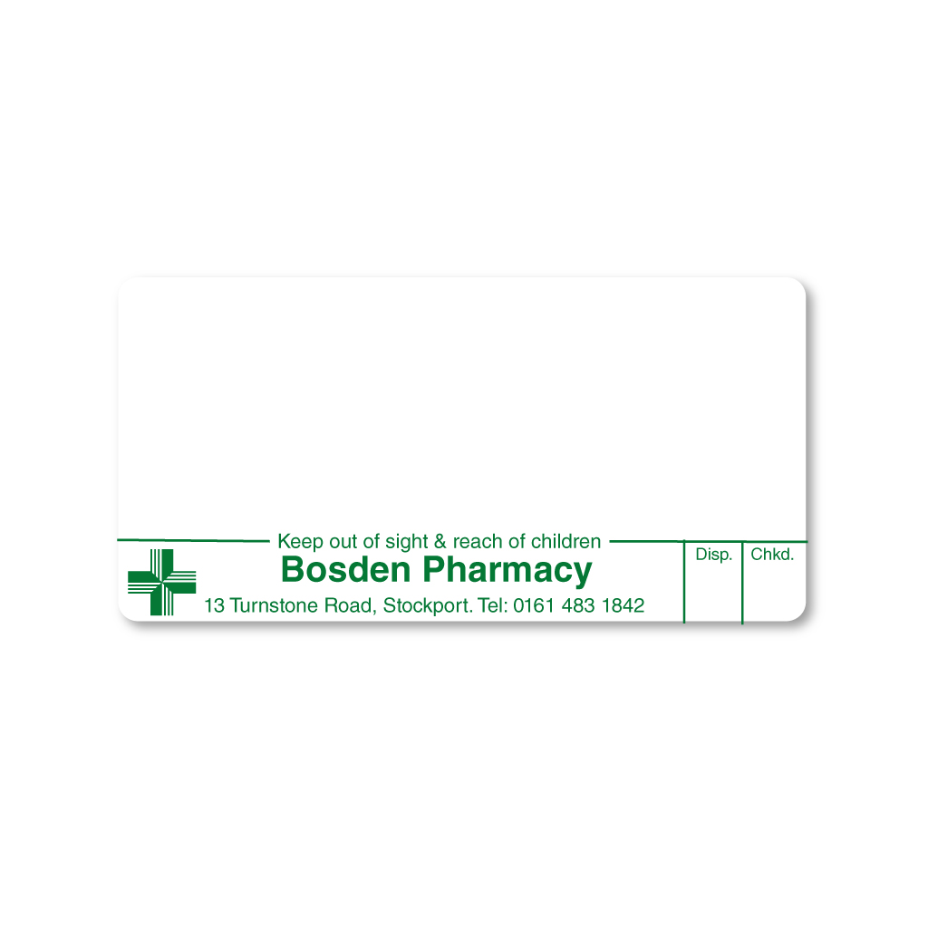 [EMT4911] Bosden Pharmacy Labels