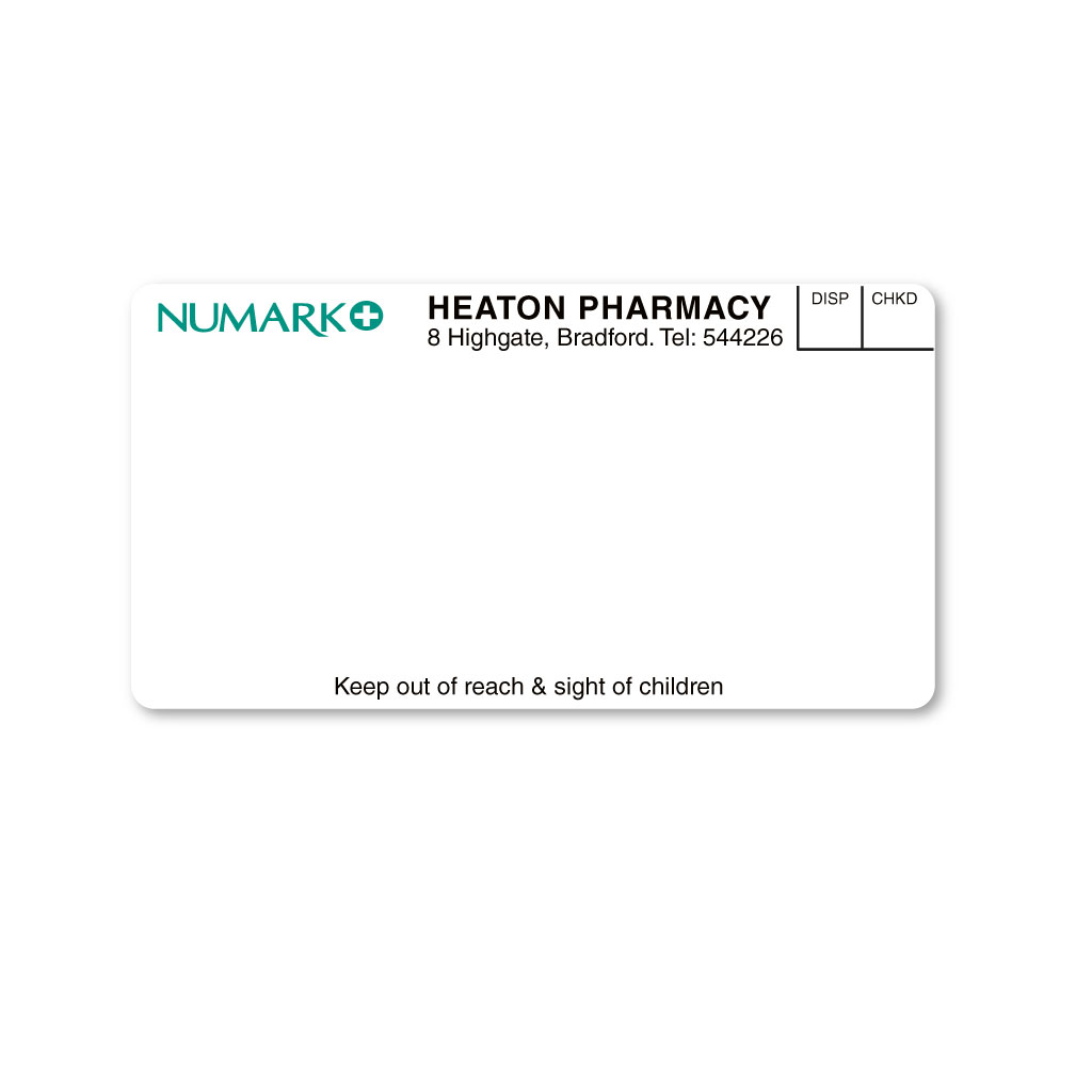 Heaton Pharmacy Labels
