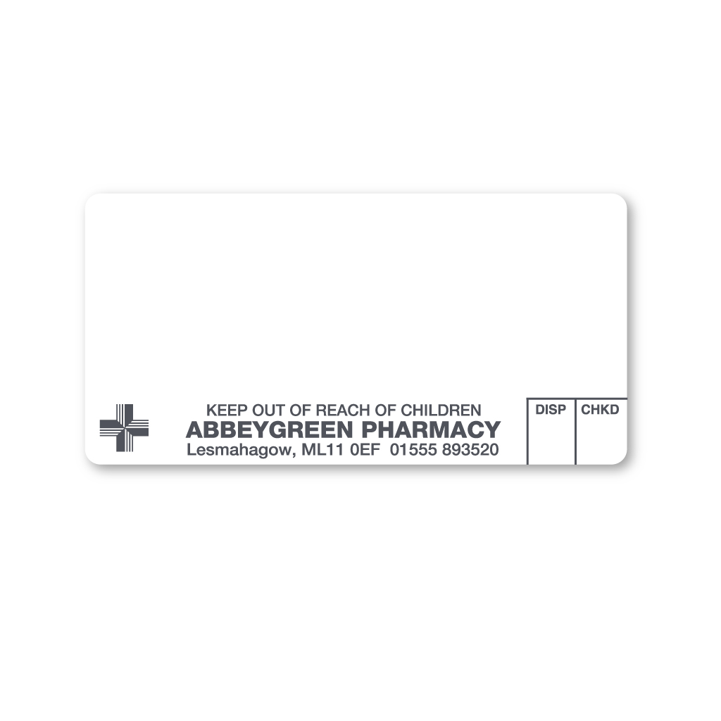 [EMT4654] Abbeygreen Pharmacy Labels