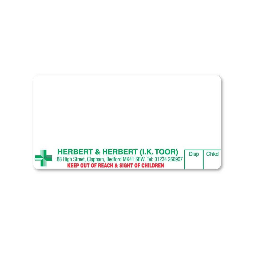 [EMT4920] Herbert & Herbert (88 High Street) Pharmacy Labels