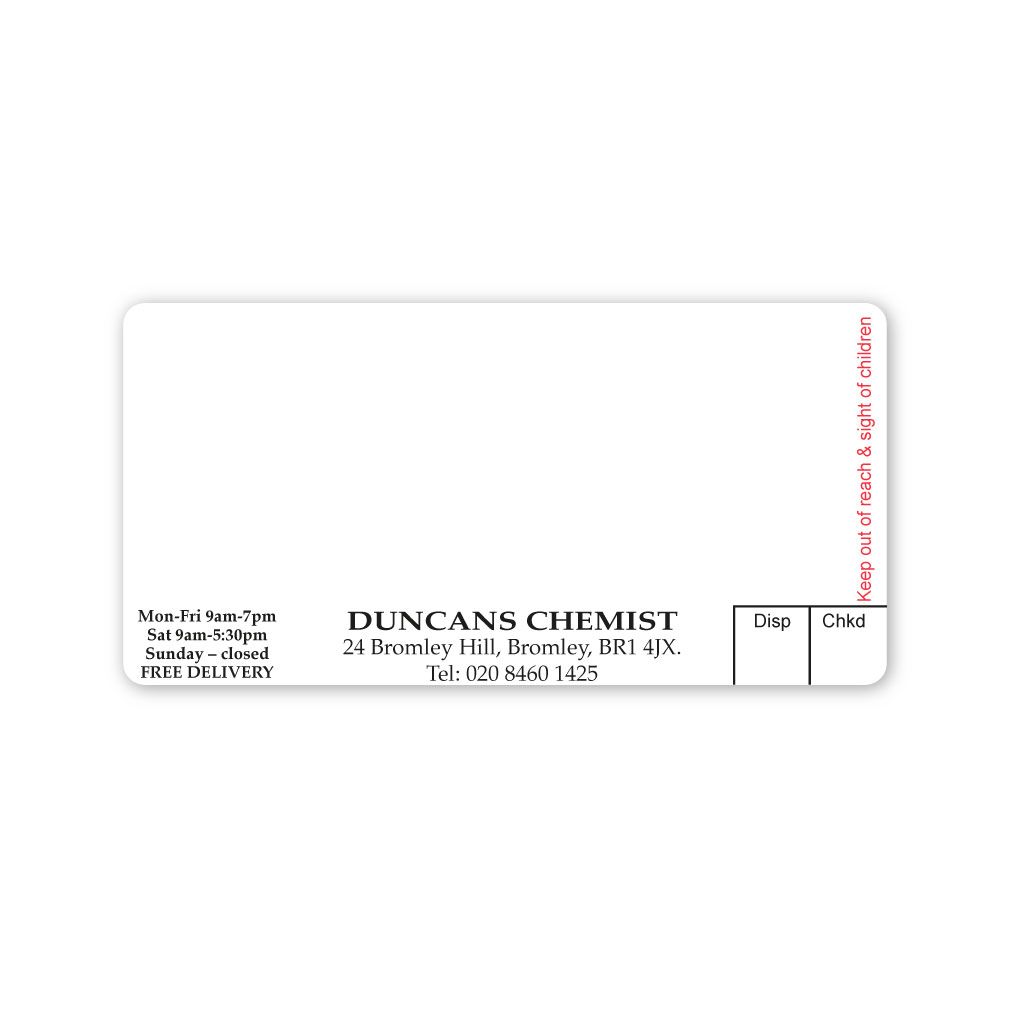 Duncans Chemist Labels