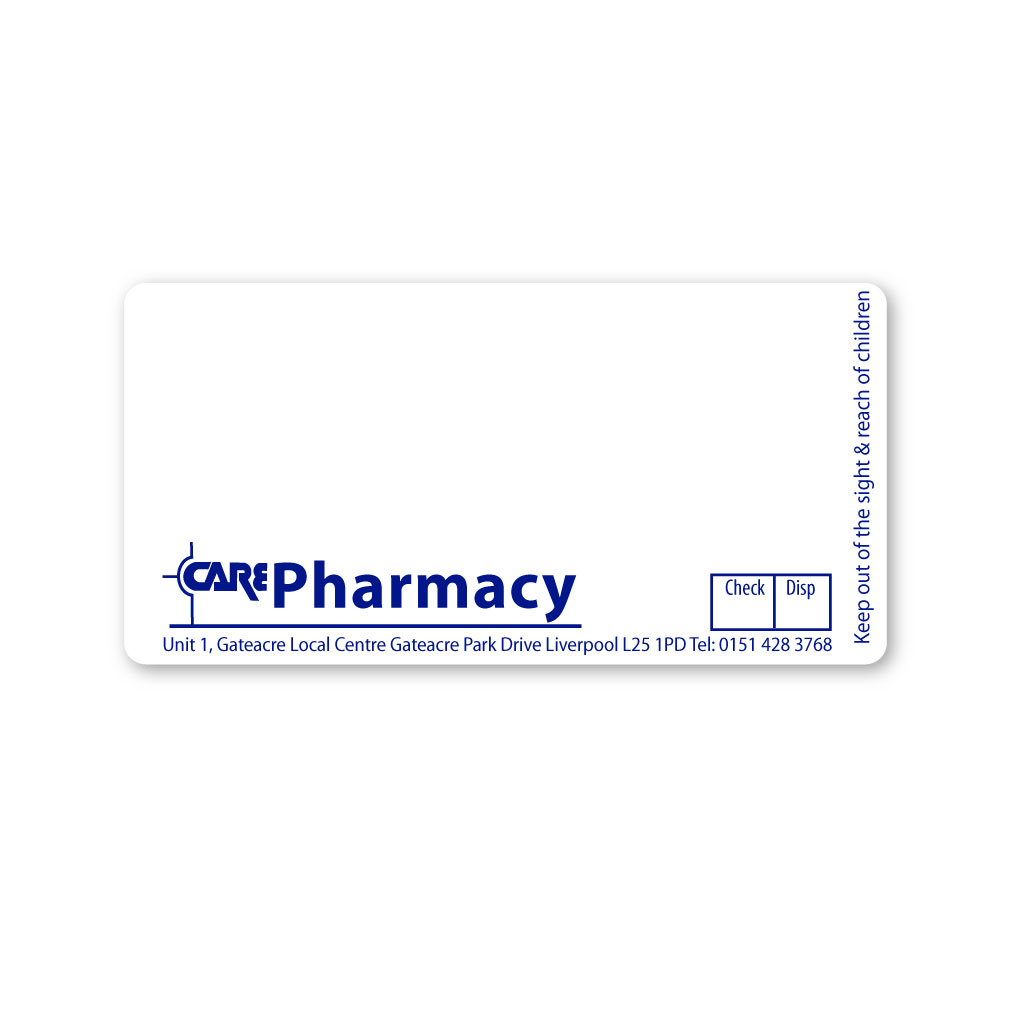 [EMT4927] Care Pharmacy (Gateacre Local Centre) Labels