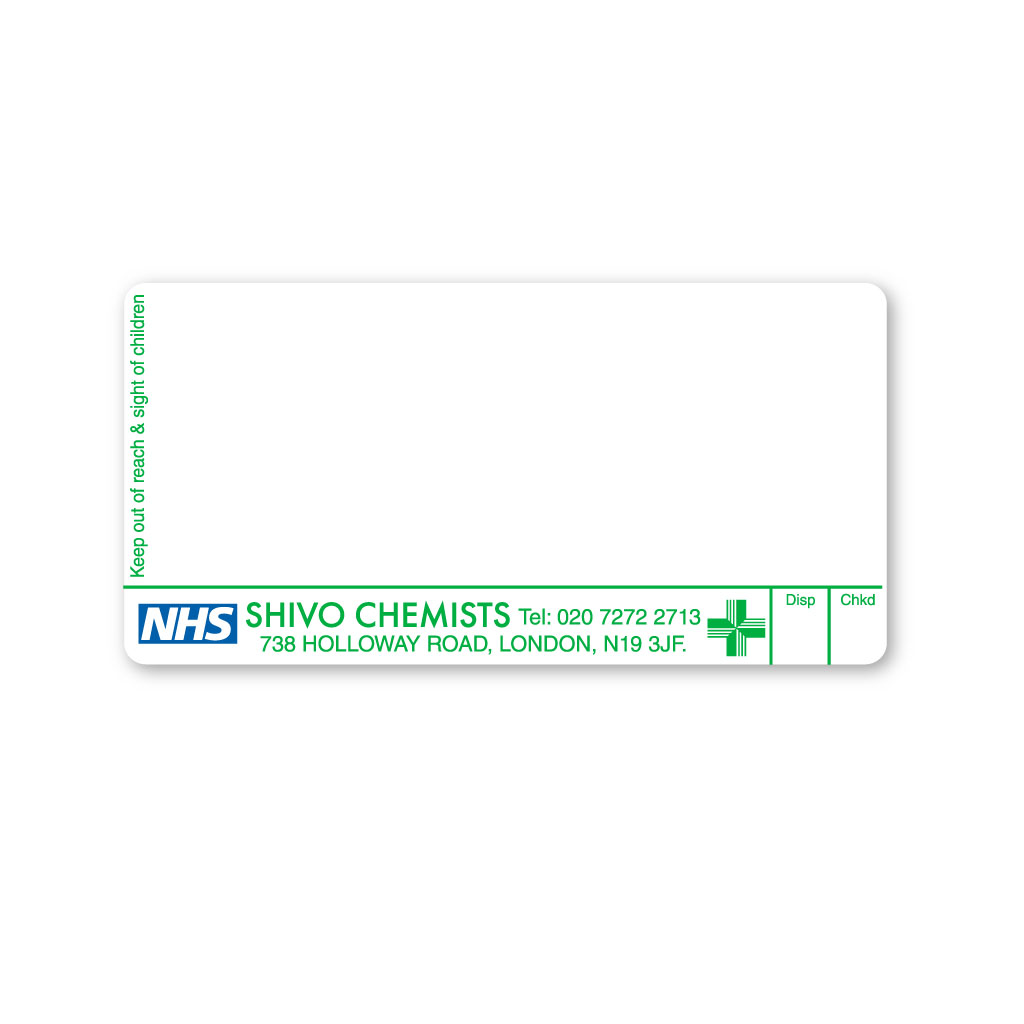 Shivo Chemist Dispensing Labels 