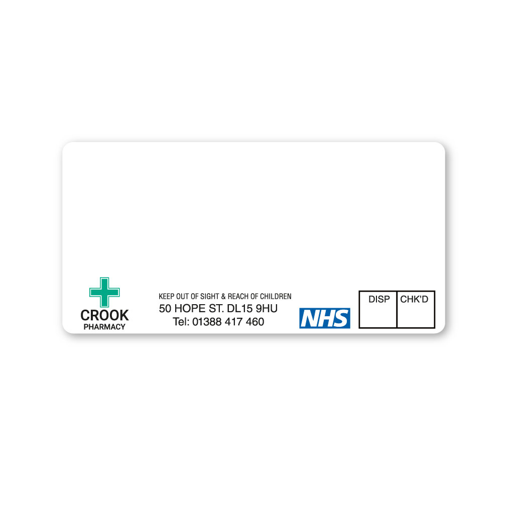[EMT4933] Crook Pharmacy Hope Street Labels