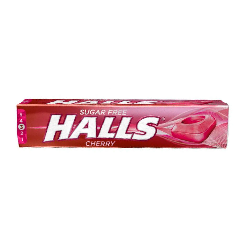 [Y9HSFCM] Halls Sugar Free Cherry Menthol Lyptus Throat Lozenges