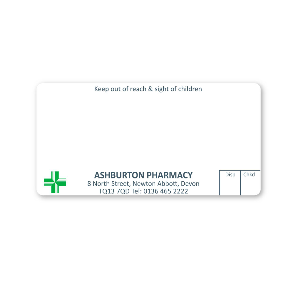 [EMT4952] Ashburton Pharmacy Labels