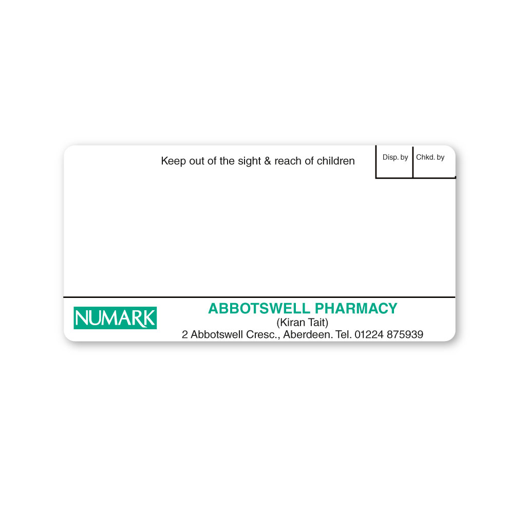[EMT4956] Numark (Abbotswell) Pharmacy Labels