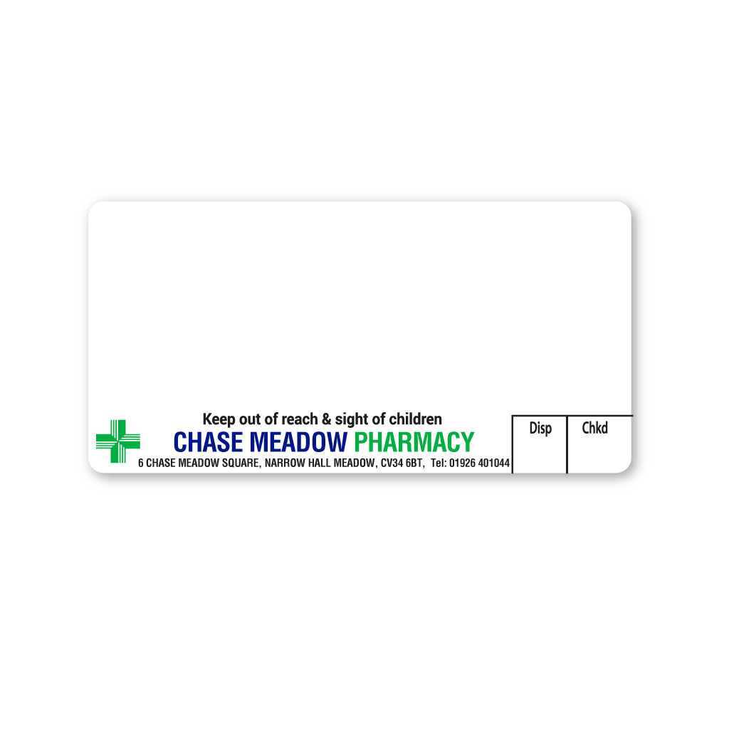 [EMT4957] Chase Meadow Pharmacy Labels