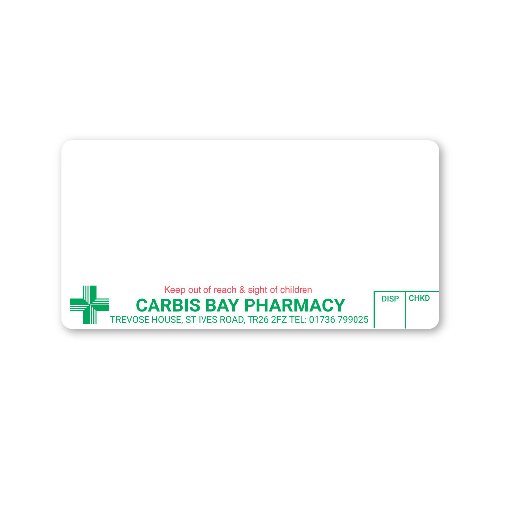 [EMT4970] Carbis Bay Pharmacy Labels