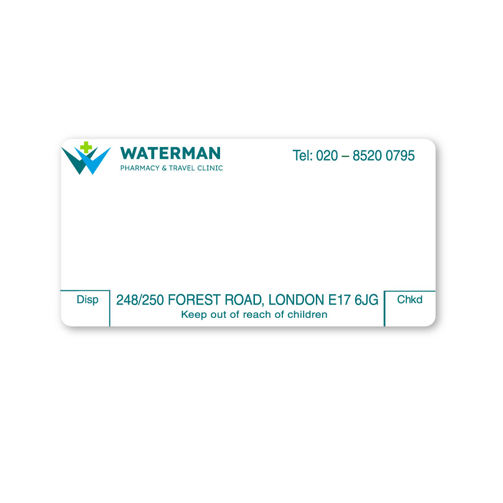 [EMT4977] Waterman Pharmacy Labels