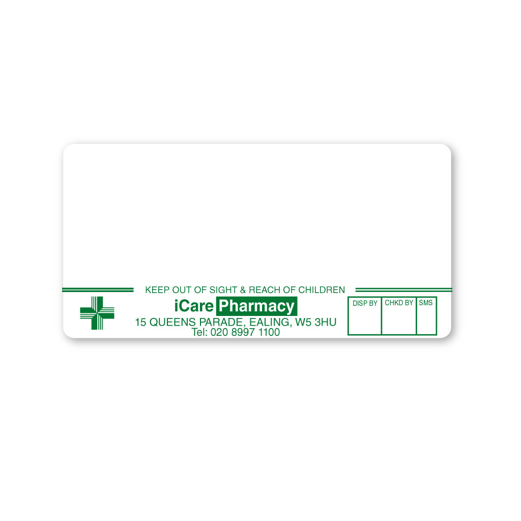[EMT4982] iCare Pharmacy Labels (15 Queens Parade) 