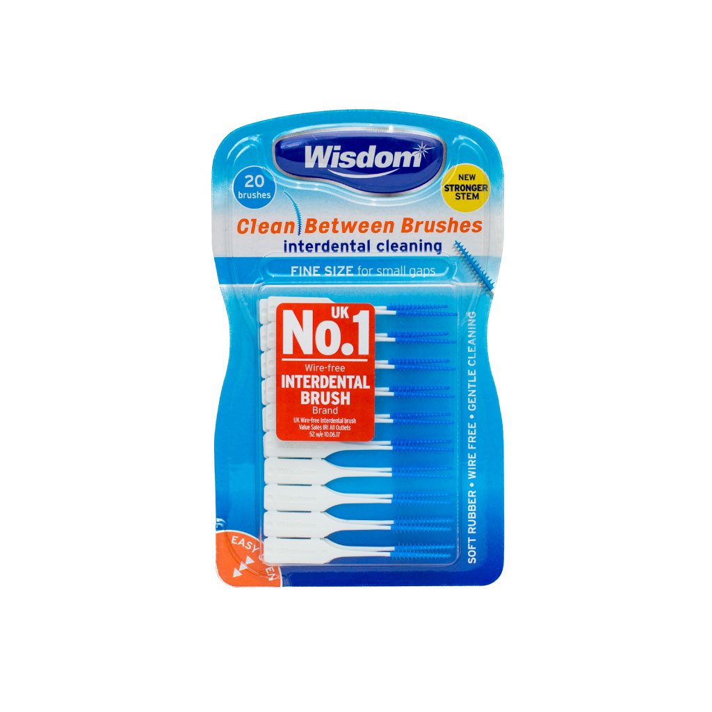 [2339ISD] Wisdom Clean Between Brushes - Fine, Blue (Pack of 12)