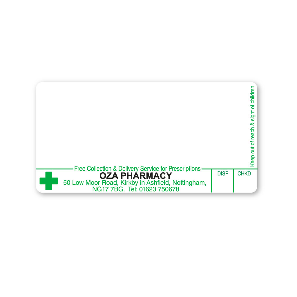 [EMT5020]  Oza Pharmacy Labels