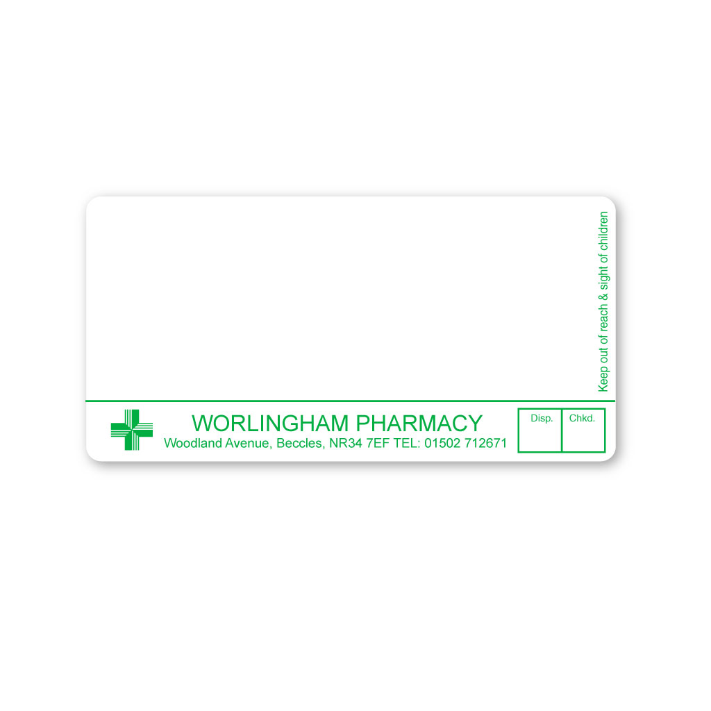 [EMT5027]  Worlingham Pharmacy Labels