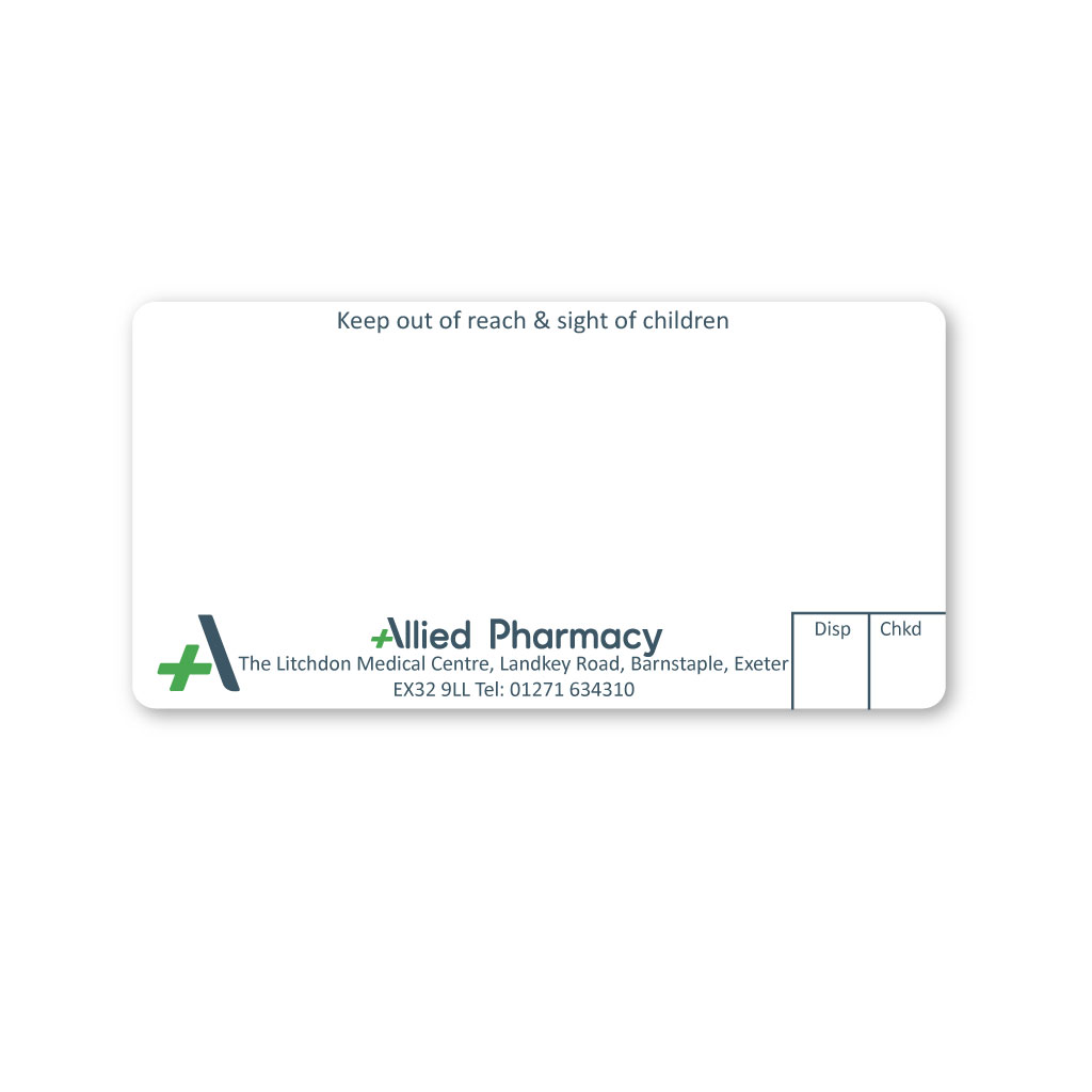 [EMT5029] Allied Barnstaple Pharmacy Labels
