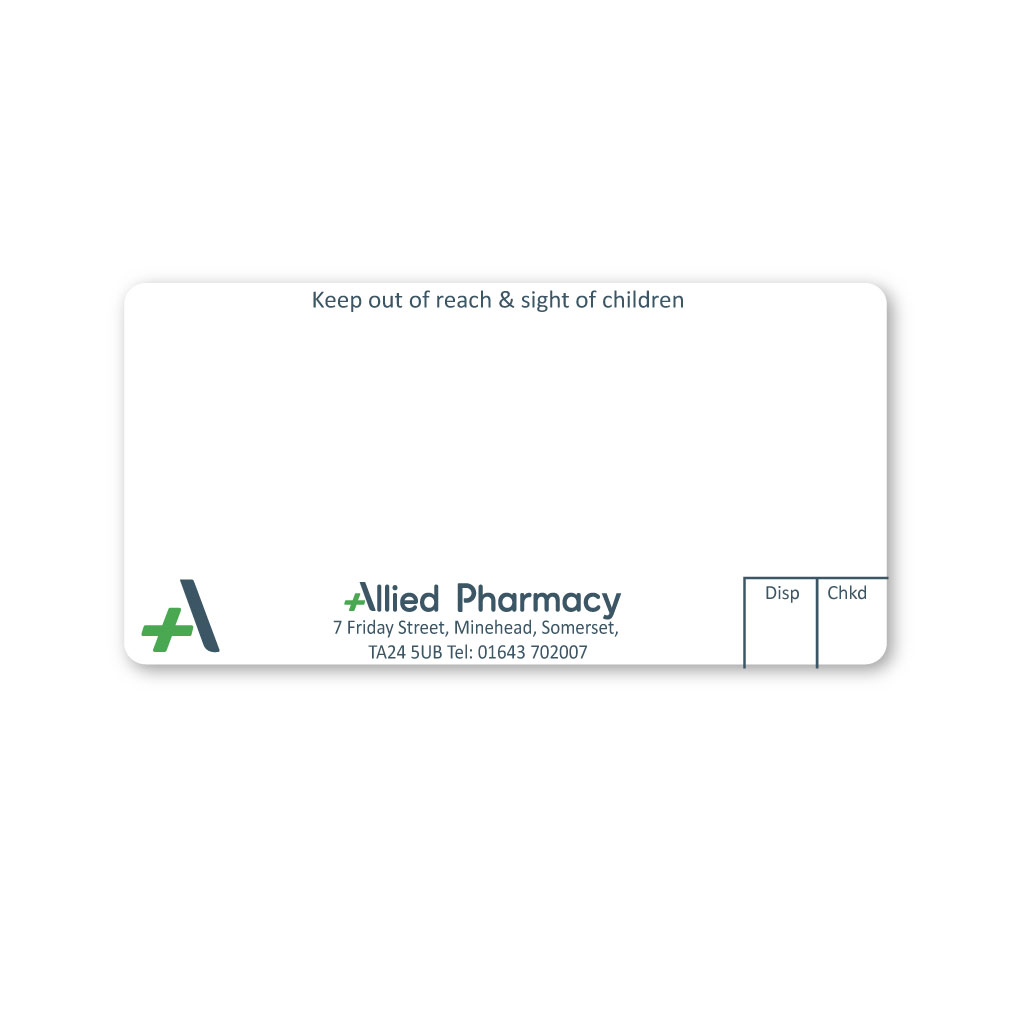 [EMT5131] Allied Minehead Pharmacy Labels 
