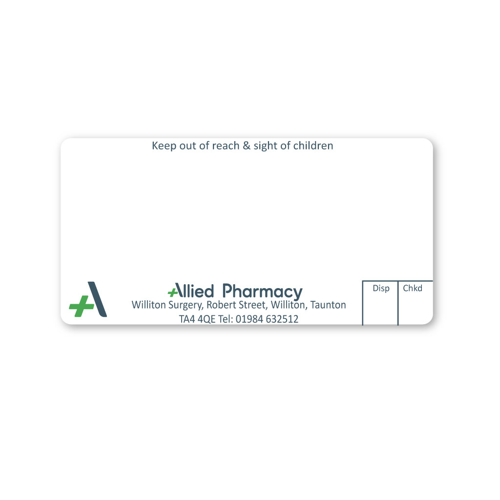[EMT5049] Allied Williton Pharmacy Labels