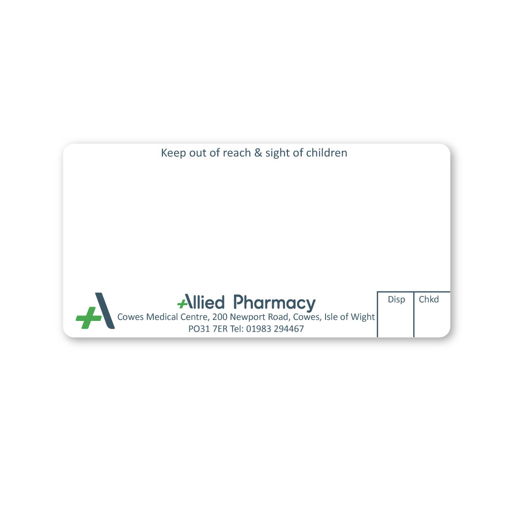 [EMT5061] Allied Cowes Pharmacy Labels