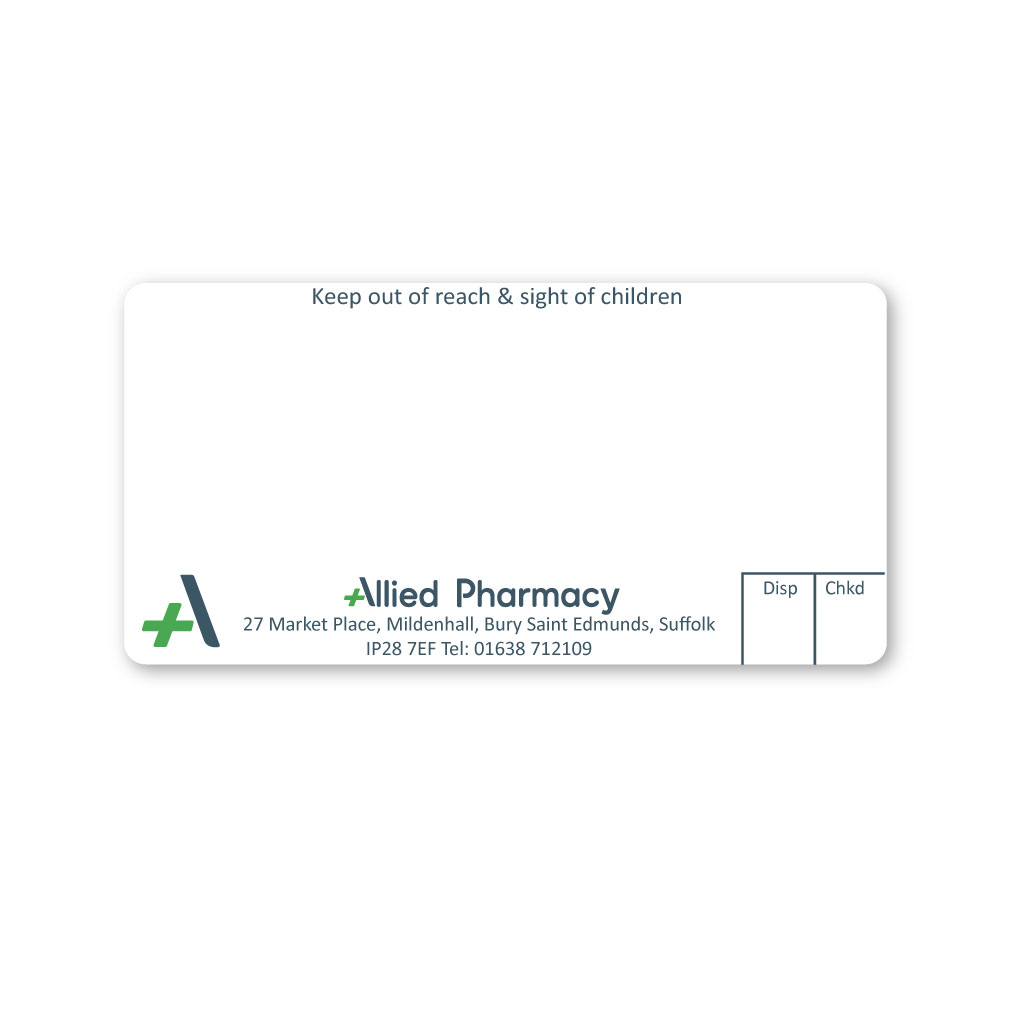[EMT5074] Allied Mildenhall Pharmacy Labels 