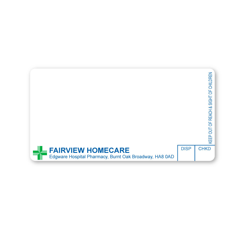 [EMT5087] Fairview Homecare Pharmacy Labels