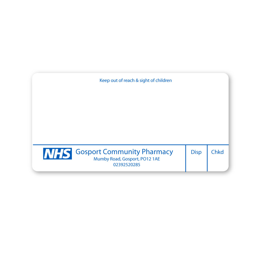 [EMT5123] Gosport Community Pharmacy Labels