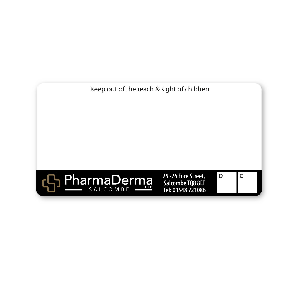 [EMT5136] PharmaDerma Salcombe Pharmacy Labels