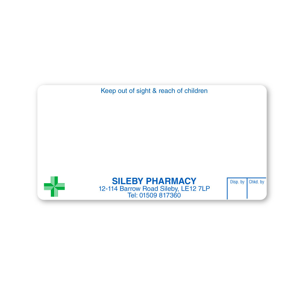 [EMT5142] Sileby Pharmacy Labels 