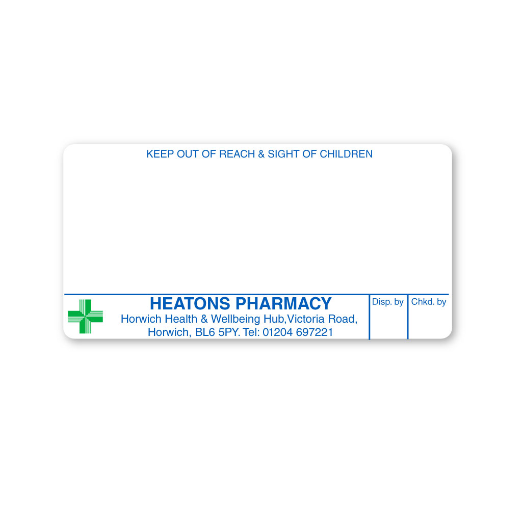 [EMT5148] Heatons Pharmacy Labels 