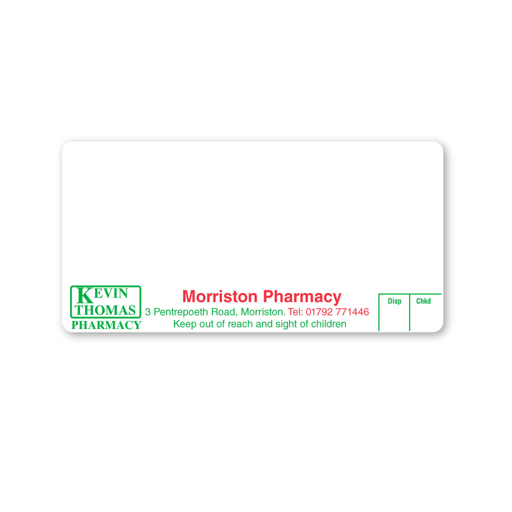 [EMT5149] Morriston Pharmacy Labels 
