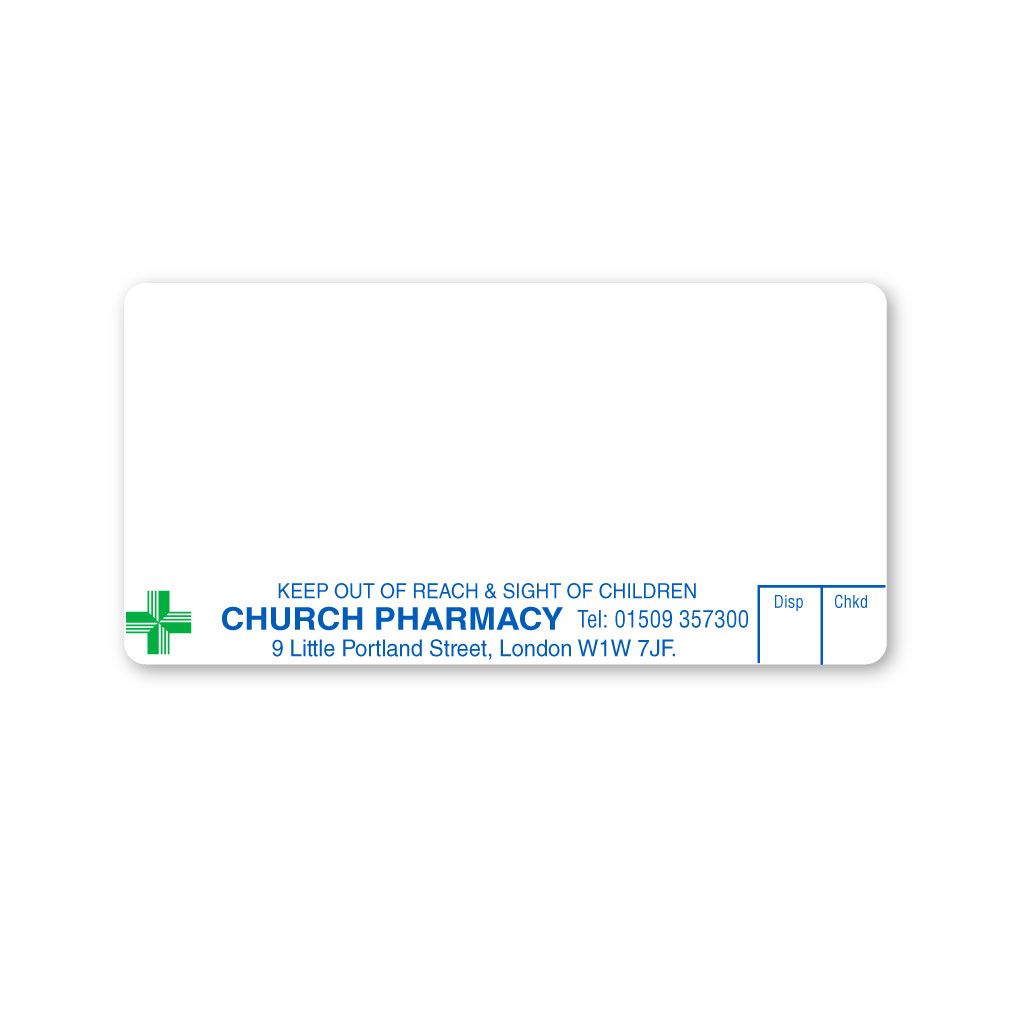 [EMT5156] Church Pharmacy (9 Little Portland Street) Labels