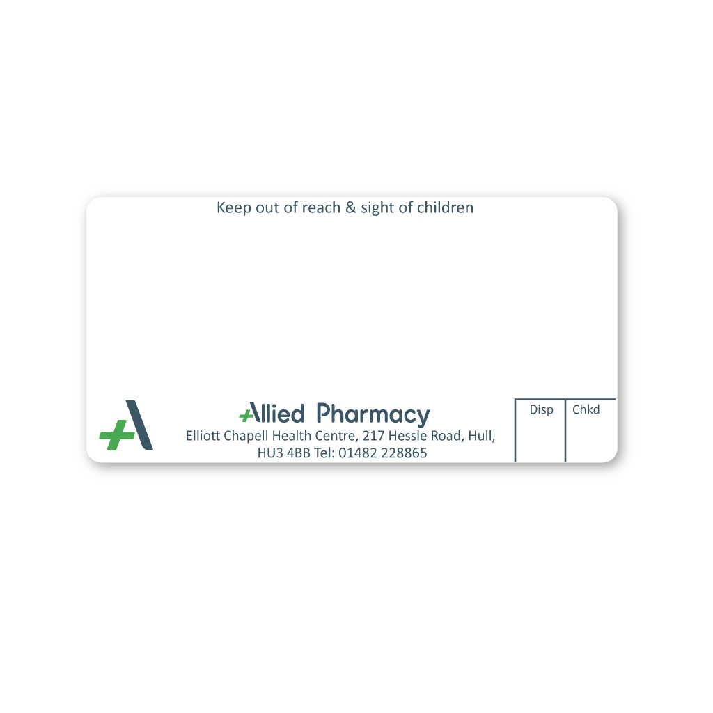 [EMT5169] Allied Hessle Road Pharmacy Labels