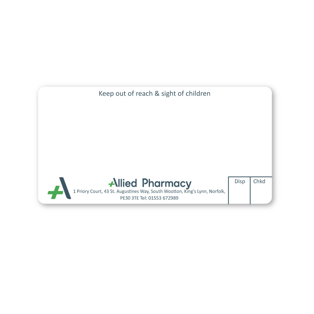 [EMT5209] Allied South Wootton Pharmacy Labels
