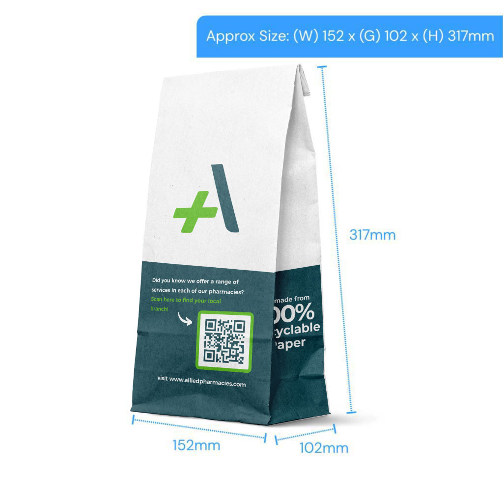 [ALIDP4L] P4L Allied Pharmacy Prescription Bags (Pack of 1000)
