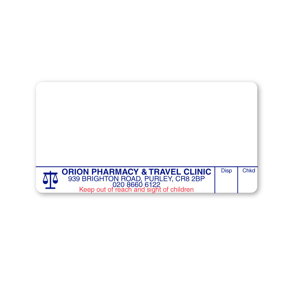 [EMT5211] Orion Pharmacy Labels 