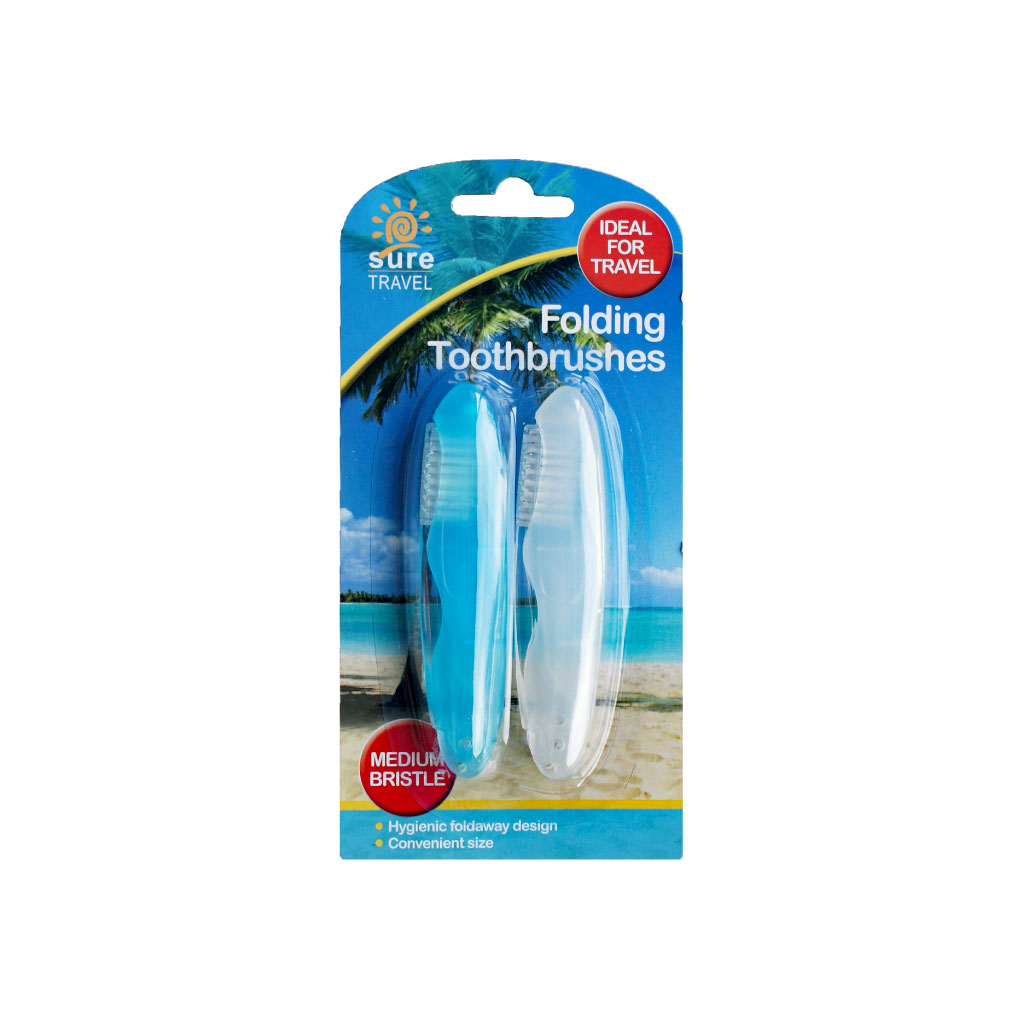 [TR19809] Travel Folding Tooth Brushes 2pack