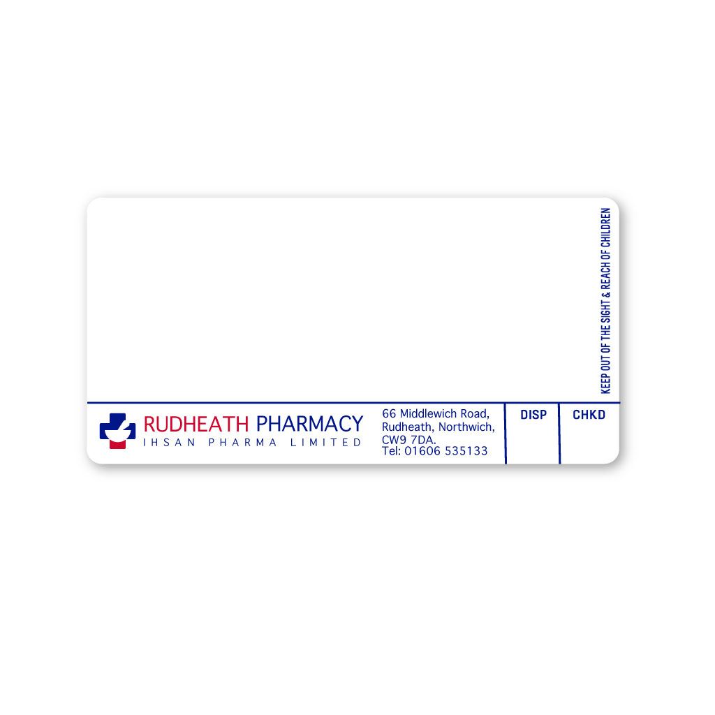 [EMT5225] Roshban Rudheath Pharmacy Labels 