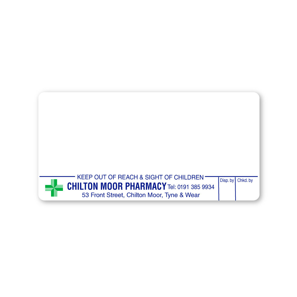 [EMT5227] Chilton Moor Pharmacy Labels