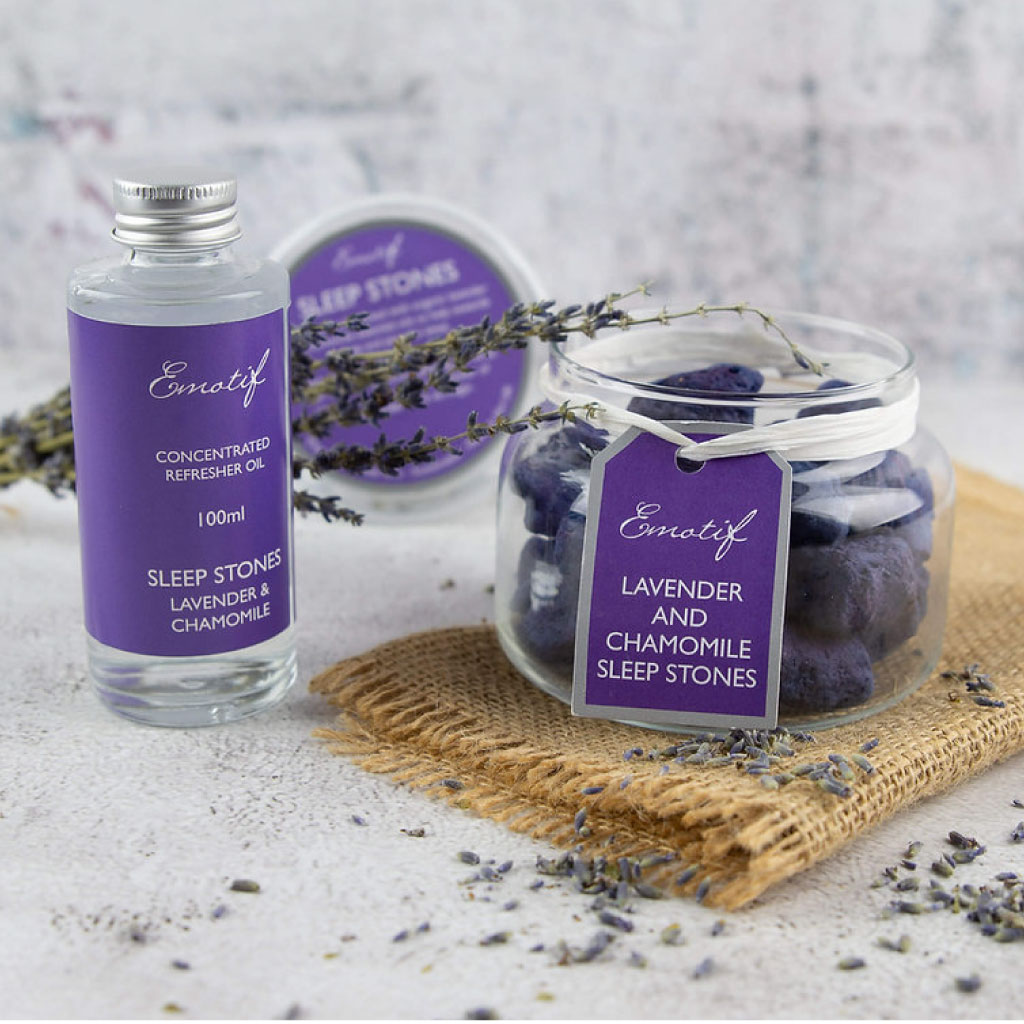 [2570] Lavender & Chamomile Sleep Stones Gift Set 