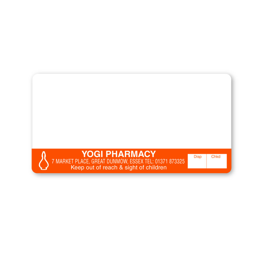 [EMT5236] Yogi (Orange) Pharmacy Labels 