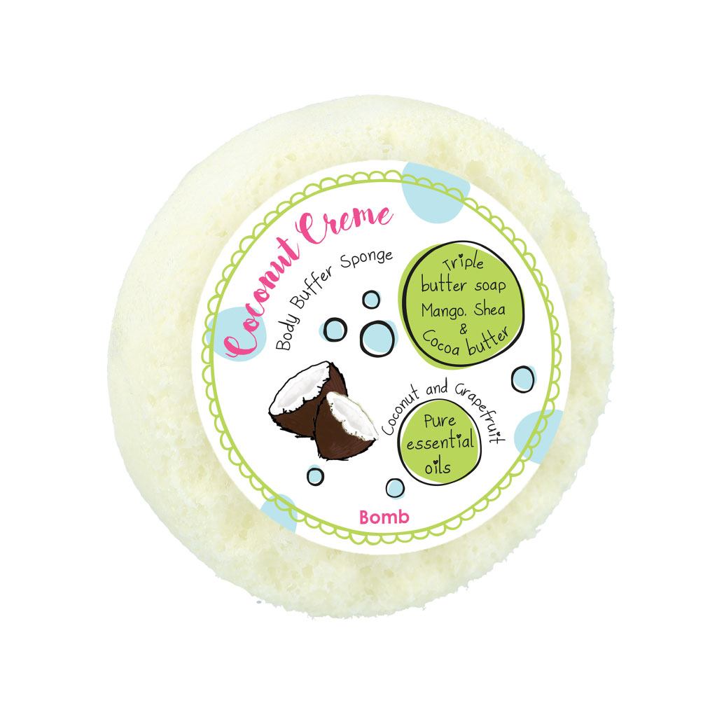 [PLANMIL04- DISC] Coconut Creme Body Buffer Soap Sponge - DISC