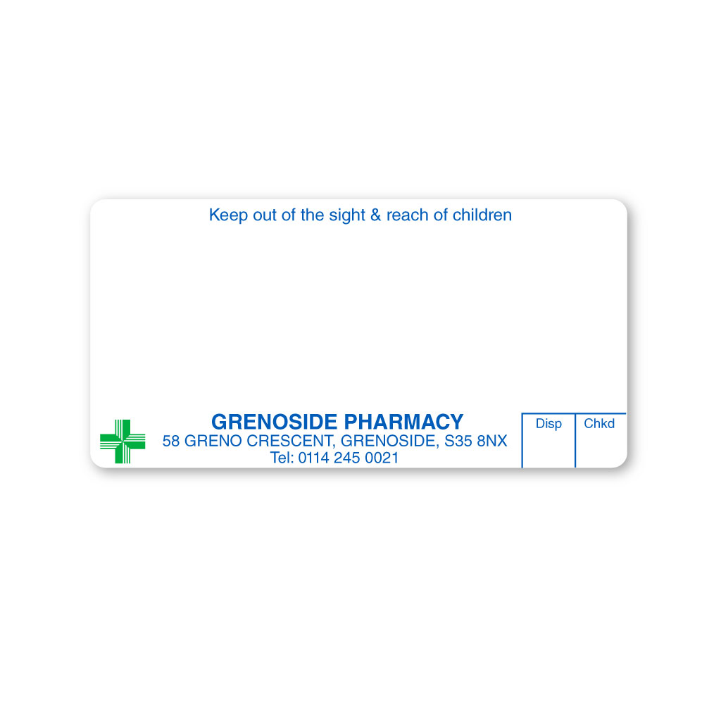 [EMT5268] Grenoside Pharmacy Labels 