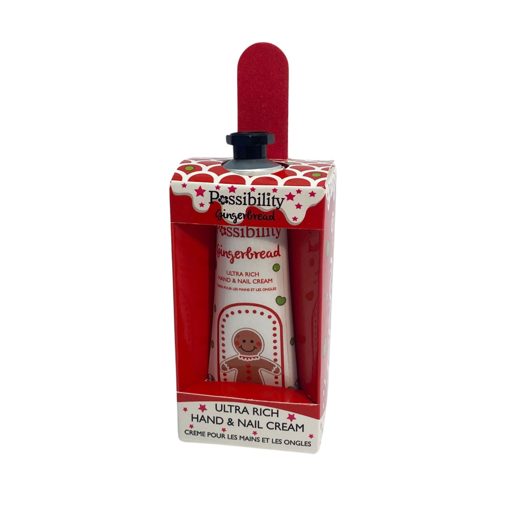Gingerbread Hand Cream Tube with Emery Board (Pack of 12)